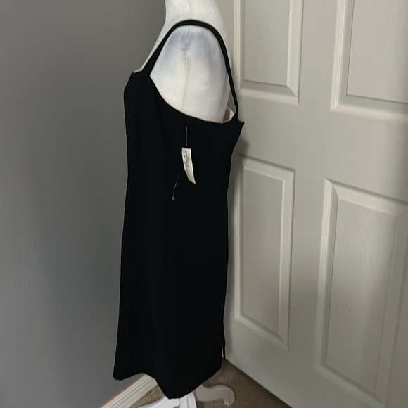 Jessica Howard black square neck sleeveless midi dress size 14P - Picture 2 of 3
